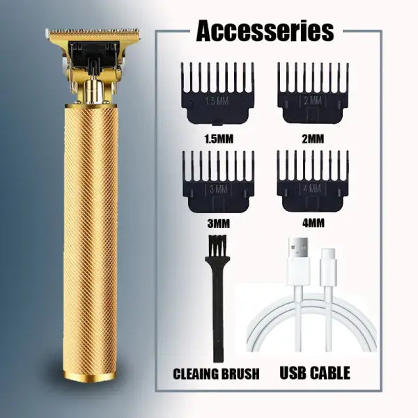 New！T9 Electric Hair Trimmer/Accessories | USB Professional Shaver | 0mm Bald Fade Cutting Machine Portable for Men