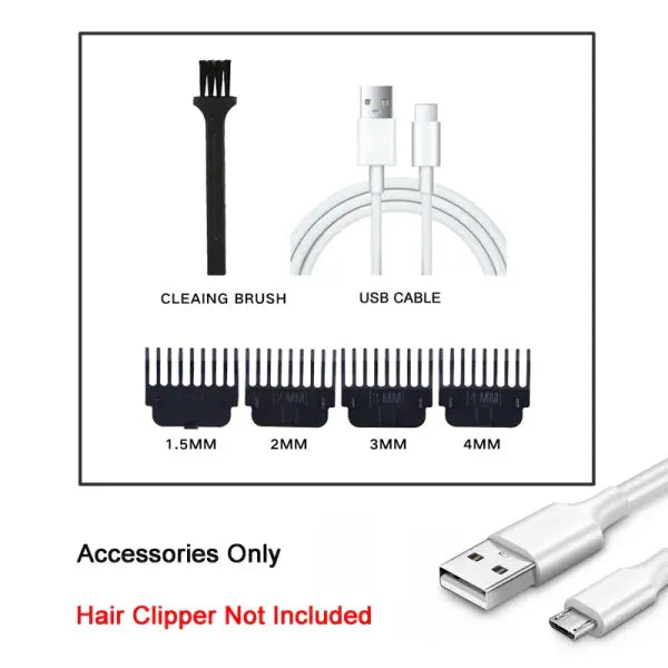New！T9 Electric Hair Trimmer/Accessories | USB Professional Shaver | 0mm Bald Fade Cutting Machine Portable for Men