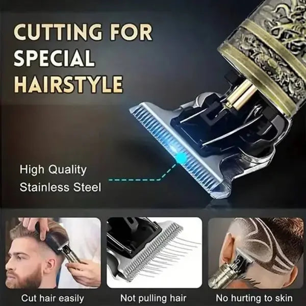 New！T9 Electric Hair Trimmer/Accessories | USB Professional Shaver | 0mm Bald Fade Cutting Machine Portable for Men