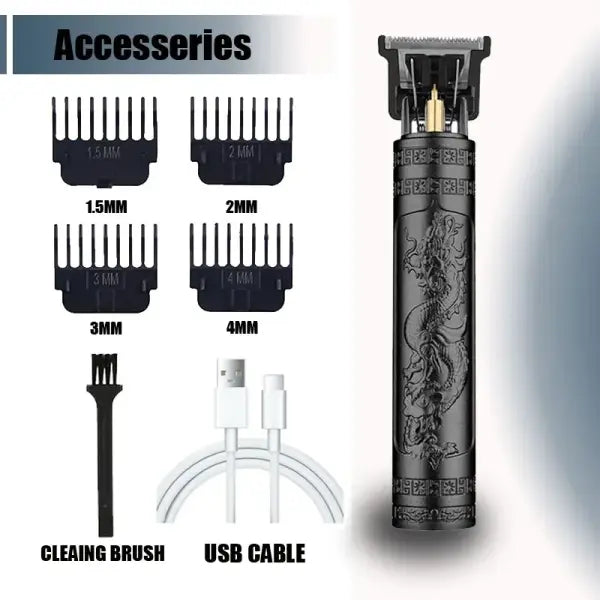 New！T9 Electric Hair Trimmer/Accessories | USB Professional Shaver | 0mm Bald Fade Cutting Machine Portable for Men