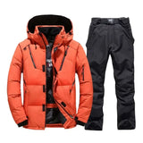 New Thermal Winter Skiing Down Jacket Ski Suit Men Snowboard Bibs Pants Warm Set Male Snowmobile Clothing For Wear