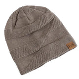 Unisex winter beanie acrylic knit fur lined warm cold weather