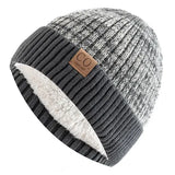 Unisex Winter Hats Add Fur Lined Knit Beanie Capsule