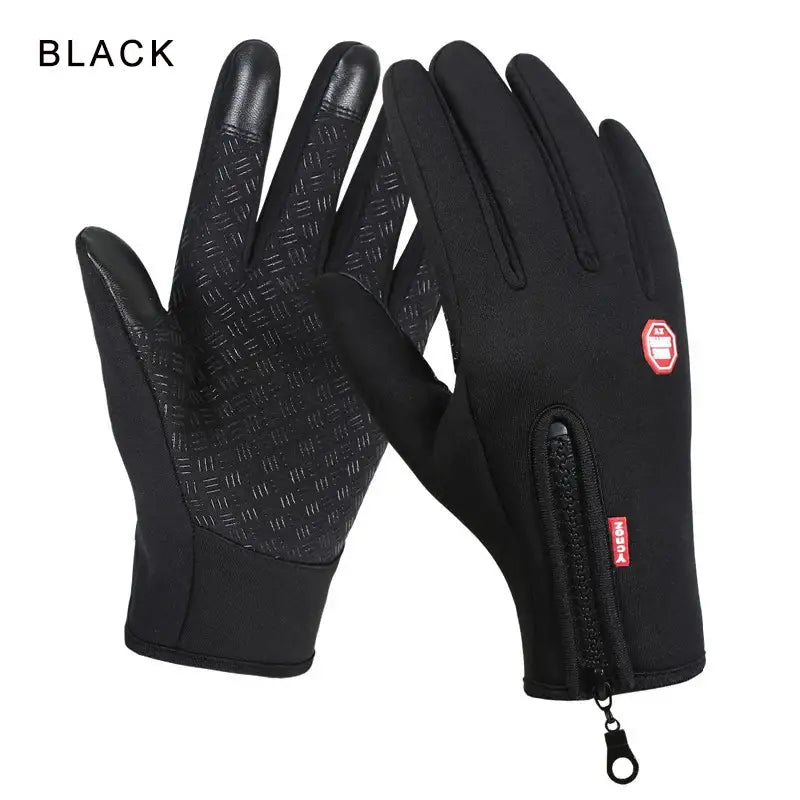 New Winter Gloves Men Women Touch Cold Waterproof Motorcycle Cycle Gloves Male Outdoor Sports Plus Velvet Warm Running