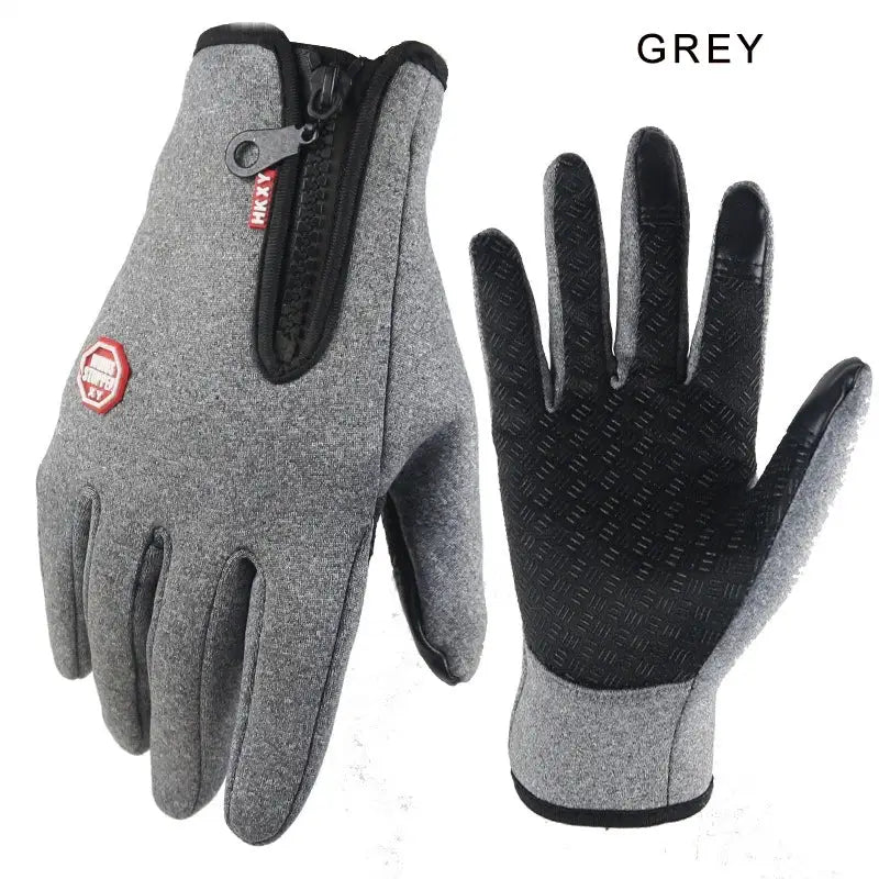 New Winter Gloves Men Women Touch Cold Waterproof Motorcycle Cycle Gloves Male Outdoor Sports Plus Velvet Warm Running