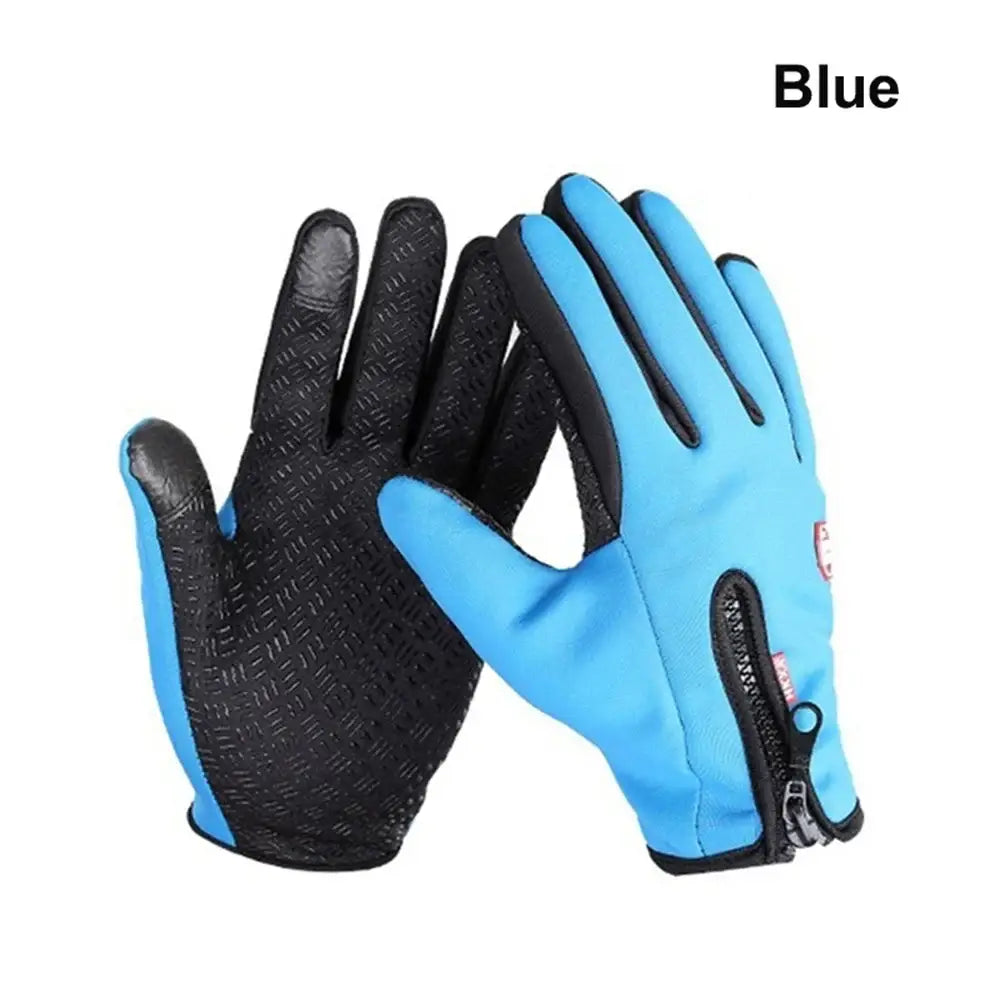 New Winter Gloves Men Women Touch Cold Waterproof Motorcycle Cycle Gloves Male Outdoor Sports Plus Velvet Warm Running