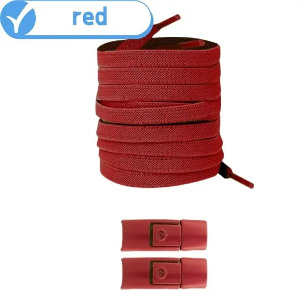Elastic 8mm Widened Flat Press Lock Shoelaces for Sneakers - OOOOO