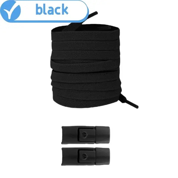 Elastic 8mm Widened Flat Press Lock Shoelaces for Sneakers - AAAAA