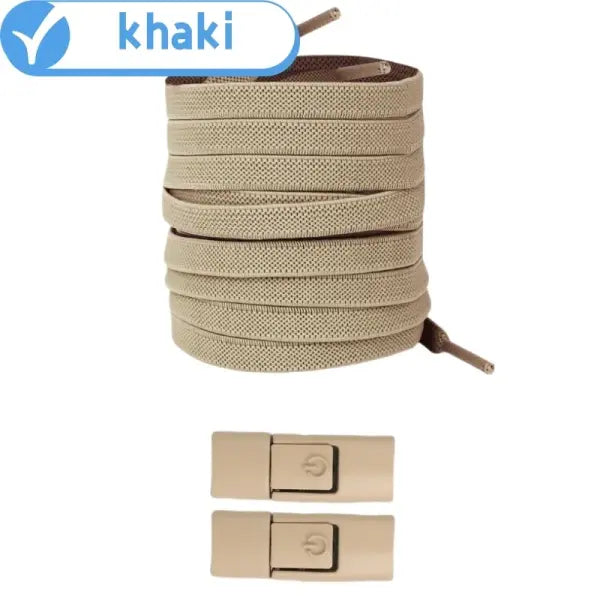 Elastic 8mm Widened Flat Press Lock Shoelaces for Sneakers - GGGGG