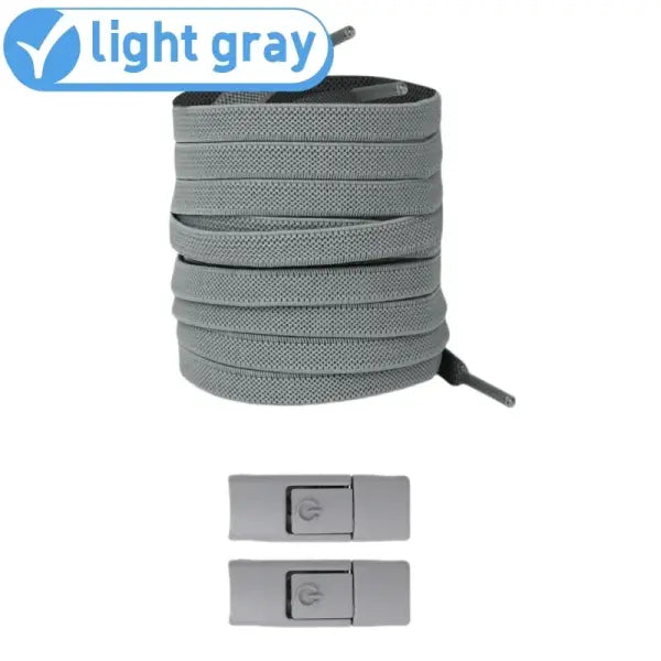 Elastic 8mm Widened Flat Press Lock Shoelaces for Sneakers - CCCCC