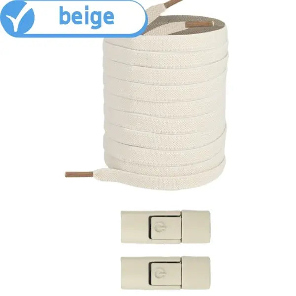 Elastic 8mm Widened Flat Press Lock Shoelaces for Sneakers - TTTTT