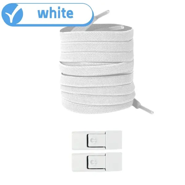 Elastic 8mm Widened Flat Press Lock Shoelaces for Sneakers - BBBBB
