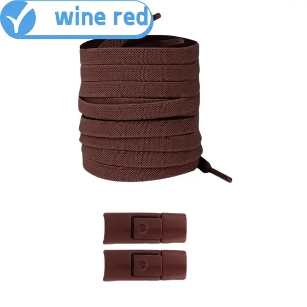 Elastic 8mm Widened Flat Press Lock Shoelaces for Sneakers - JJJJJ