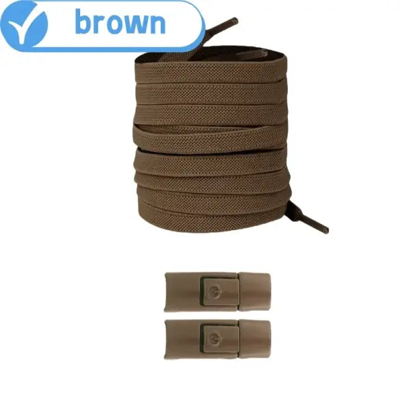 Elastic 8mm Widened Flat Press Lock Shoelaces for Sneakers - FFFFF
