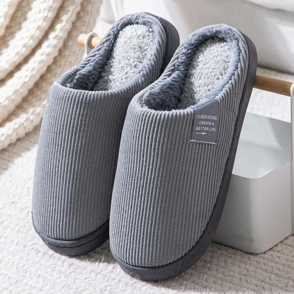 NEW Women’s Men’s Casual Thick Soft Bottom Home Slippers Household Plush Slippers Anti-slip Thermal Slippers Indoor