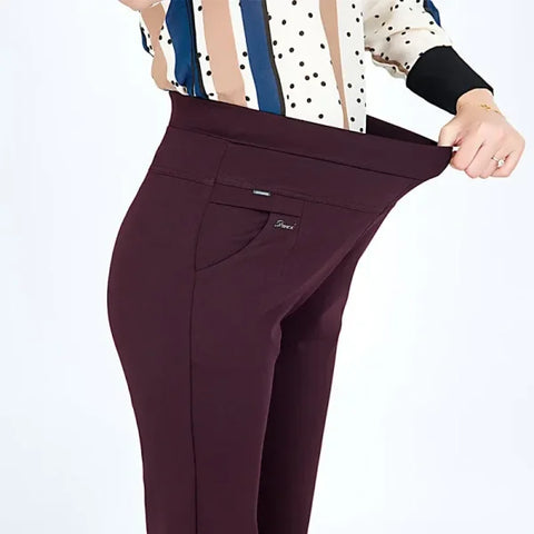 New Y2K Plus Size Women’s Pants – High Waist Skinny Trousers for Autumn Fashion - Himpall