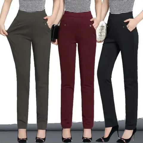 New Y2K Plus Size Women’s Pants – High Waist Skinny Trousers for Autumn Fashion - Himpall