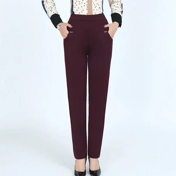 New Y2K Plus Size Women’s Pants – High Waist Skinny Trousers for Autumn Fashion - Himpall