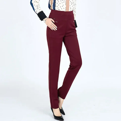 New Y2K Plus Size Women’s Pants – High Waist Skinny Trousers for Autumn Fashion - Himpall