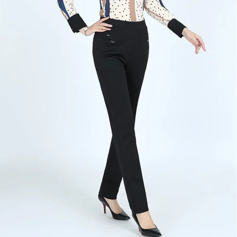 New Y2K Plus Size Women’s Pants – High Waist Skinny Trousers for Autumn Fashion - Himpall