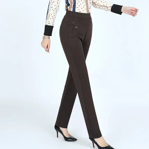 New Y2K Plus Size Women’s Pants – High Waist Skinny Trousers for Autumn Fashion - Himpall