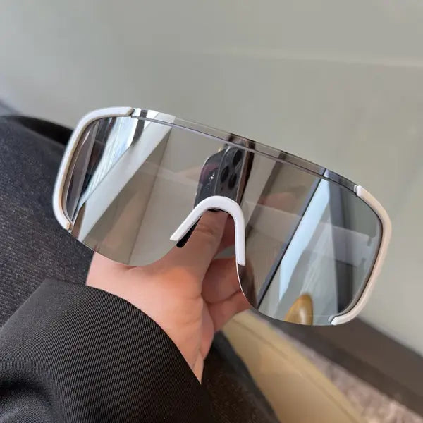 Y2K cycling sunglasses with windproof reflective lenses - 9 / MULTI