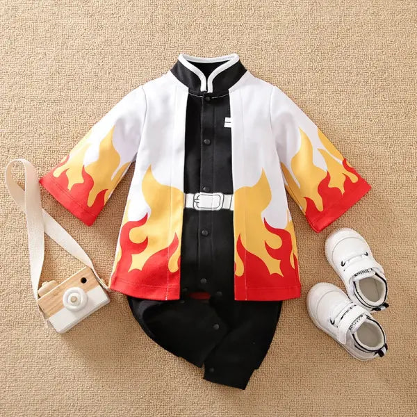 Newborn Baby Anime Cape Bodysuit – Long Sleeve Cotton Romper for Boys & Girls - MULTI / 6-9M 73CM