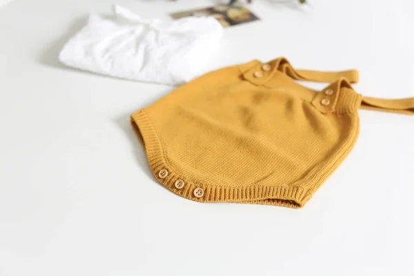 Newborn Baby Bodysuit – Knitted Solid Sleeveless Jumpsuit for All Seasons - Himpall