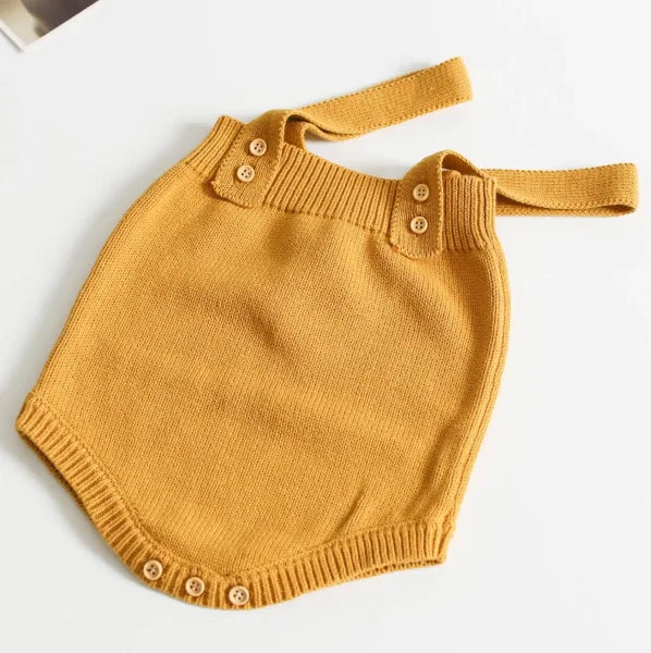 Newborn Baby Bodysuit – Knitted Solid Sleeveless Jumpsuit for All Seasons - Himpall