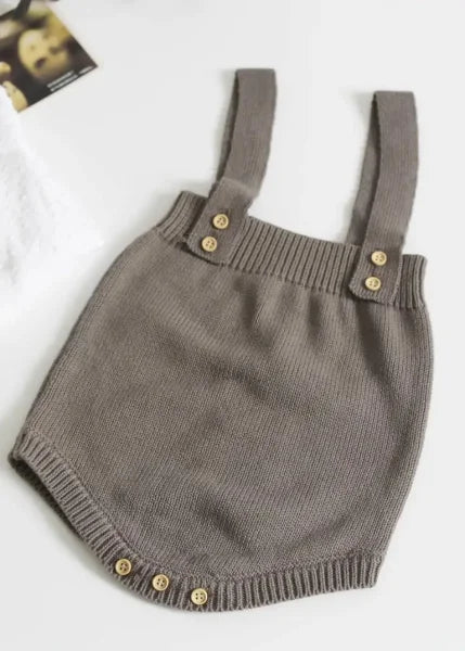 Newborn Baby Bodysuit – Knitted Solid Sleeveless Jumpsuit for All Seasons - Himpall