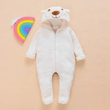 Baby Bear Hooded Romper – Long Sleeve One-Piece Jumpsuit Outfit for Newborn Boys & Girls
