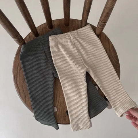Newborn Baby Girl Bow Leggings – Slim Cotton Pants for Spring & Autumn (0–2 Years)