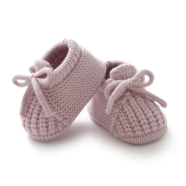 Newborn Baby Shoes Knitted Infant Boys Girls First Boots Fashion Solid Toddler Kid Bed Footwear 0-18M Warm Clothing