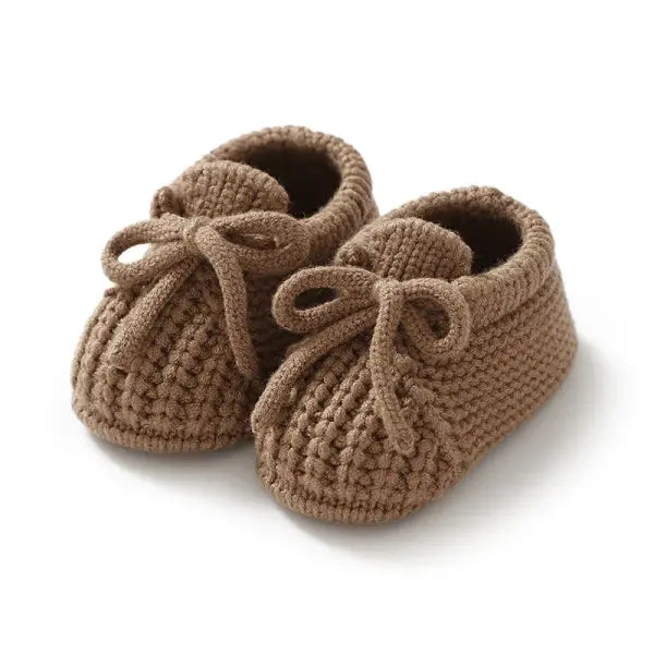 Newborn Baby Shoes Knitted Infant Boys Girls First Boots Fashion Solid Toddler Kid Bed Footwear 0-18M Warm Clothing