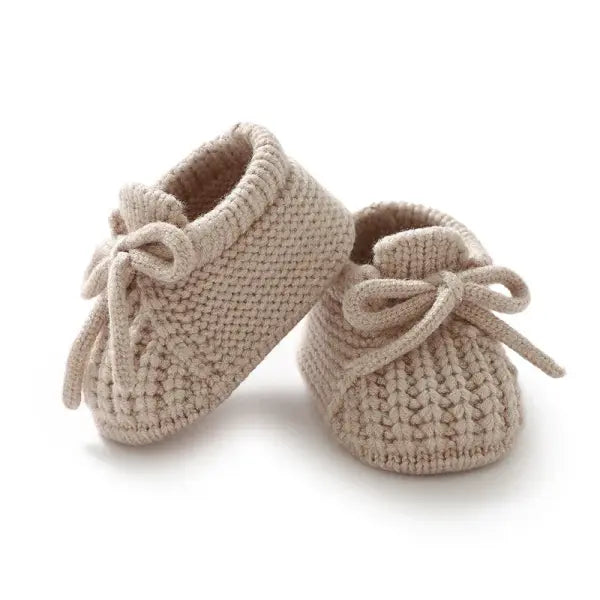 Newborn Baby Shoes Knitted Infant Boys Girls First Boots Fashion Solid Toddler Kid Bed Footwear 0-18M Warm Clothing