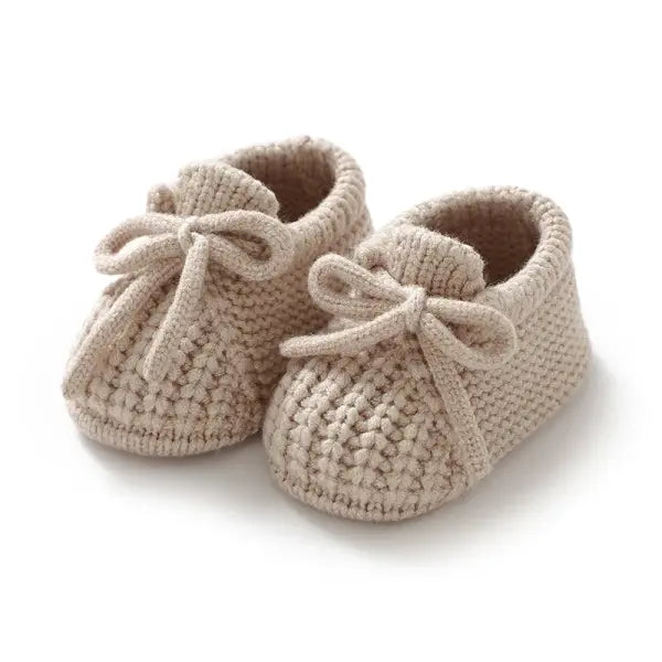 Newborn Baby Shoes Knitted Infant Boys Girls First Boots Fashion Solid Toddler Kid Bed Footwear 0-18M Warm Clothing