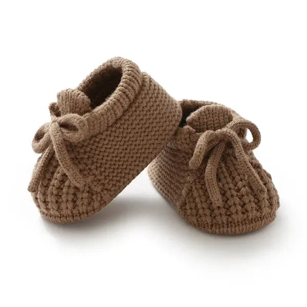 Newborn Baby Shoes Knitted Infant Boys Girls First Boots Fashion Solid Toddler Kid Bed Footwear 0-18M Warm Clothing