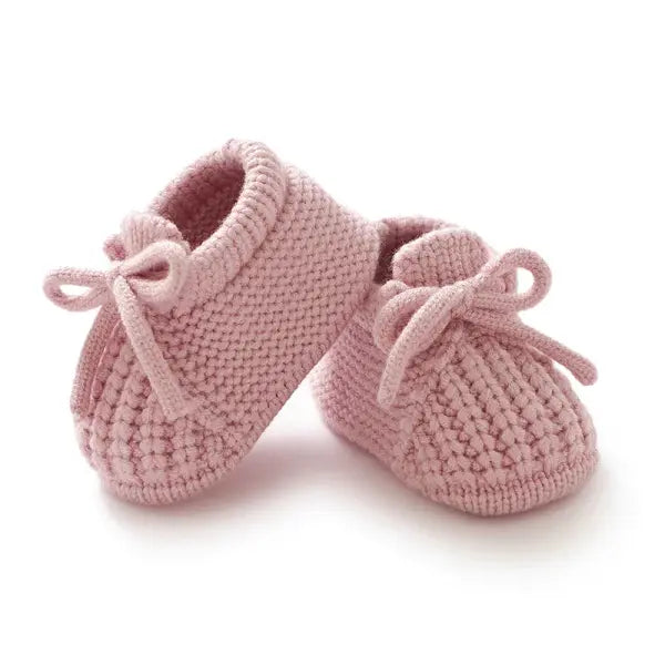 Newborn Baby Shoes Knitted Infant Boys Girls First Boots Fashion Solid Toddler Kid Bed Footwear 0-18M Warm Clothing