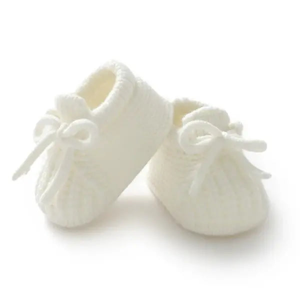 Newborn Baby Shoes Knitted Infant Boys Girls First Boots Fashion Solid Toddler Kid Bed Footwear 0-18M Warm Clothing