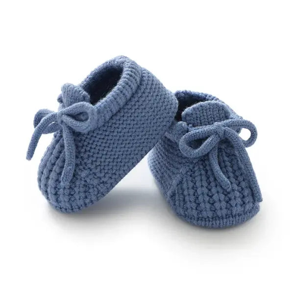 Newborn Baby Shoes Knitted Infant Boys Girls First Boots Fashion Solid Toddler Kid Bed Footwear 0-18M Warm Clothing