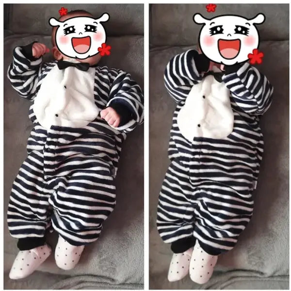 Soft Flannel Baby Romper – Warm Spring/Winter Jumpsuit Jacket for Newborn Boys & Girls (0–18M)