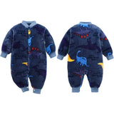 Soft Flannel Baby Romper – Warm Spring/Winter Jumpsuit Jacket for Newborn Boys & Girls (0–18M)