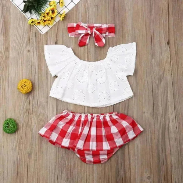 Newborn Girl Outfit Summer Fashion Set with Shorts for Baby Girls - Himpall