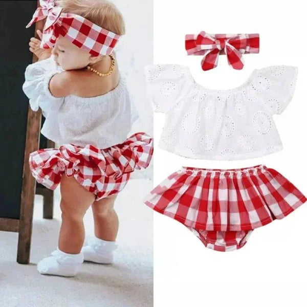 Newborn Girl Outfit Summer Fashion Set with Shorts for Baby Girls - Himpall