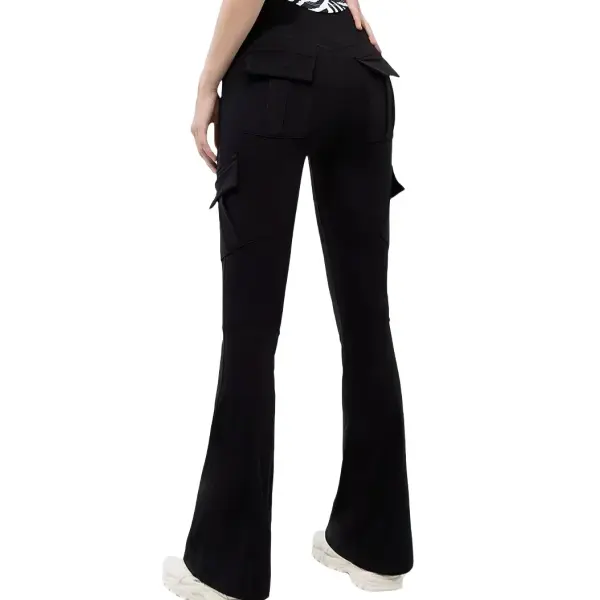 Newest Women Wide Leg High Stretch Yoga Leggings Naked Feeling Compression Fitness Workwear with pockets Yoga Pant