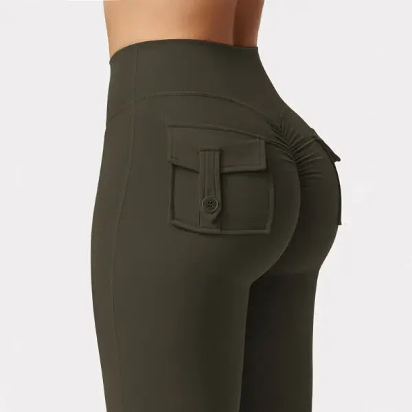 Women’s Wide Leg Yoga Pants – Naked Feeling High-Stretch Leggings with Pockets Seamless Compression Fitness Trousers