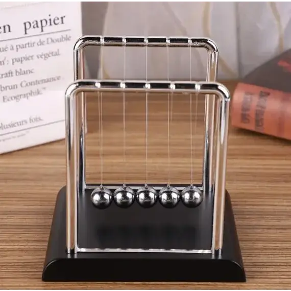 Newton’s Cradle Balance Steel Ball Teaching Supplies Physics Science Pendulum Desktop Toys Stress Relief Gifts Home