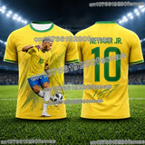 Neymar Soccer Jersey 3D Printed Custom Size Breathable Sports Shirt - 27J0429-094-ZKB-W / 110