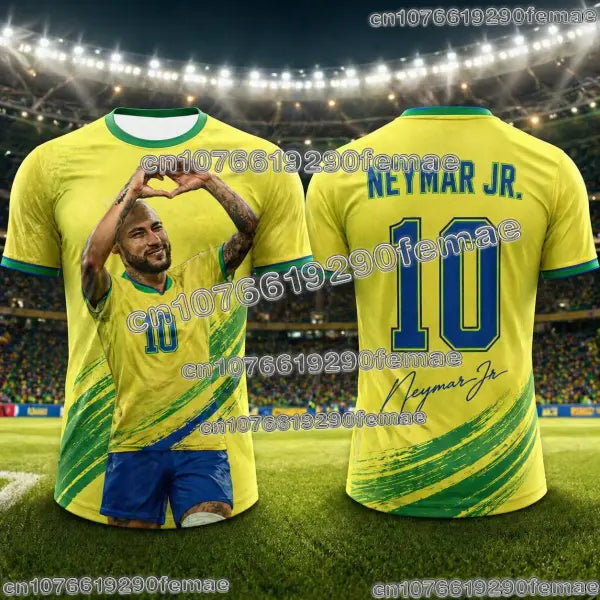 Neymar Soccer Jersey 3D Printed Custom Size Breathable Sports Shirt - 28J0429-094-ZKB-W / L