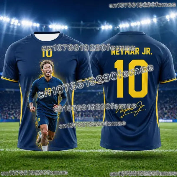 Neymar Soccer Jersey 3D Printed Custom Size Breathable Sports Shirt - 30J0429-094-ZKB-B / L